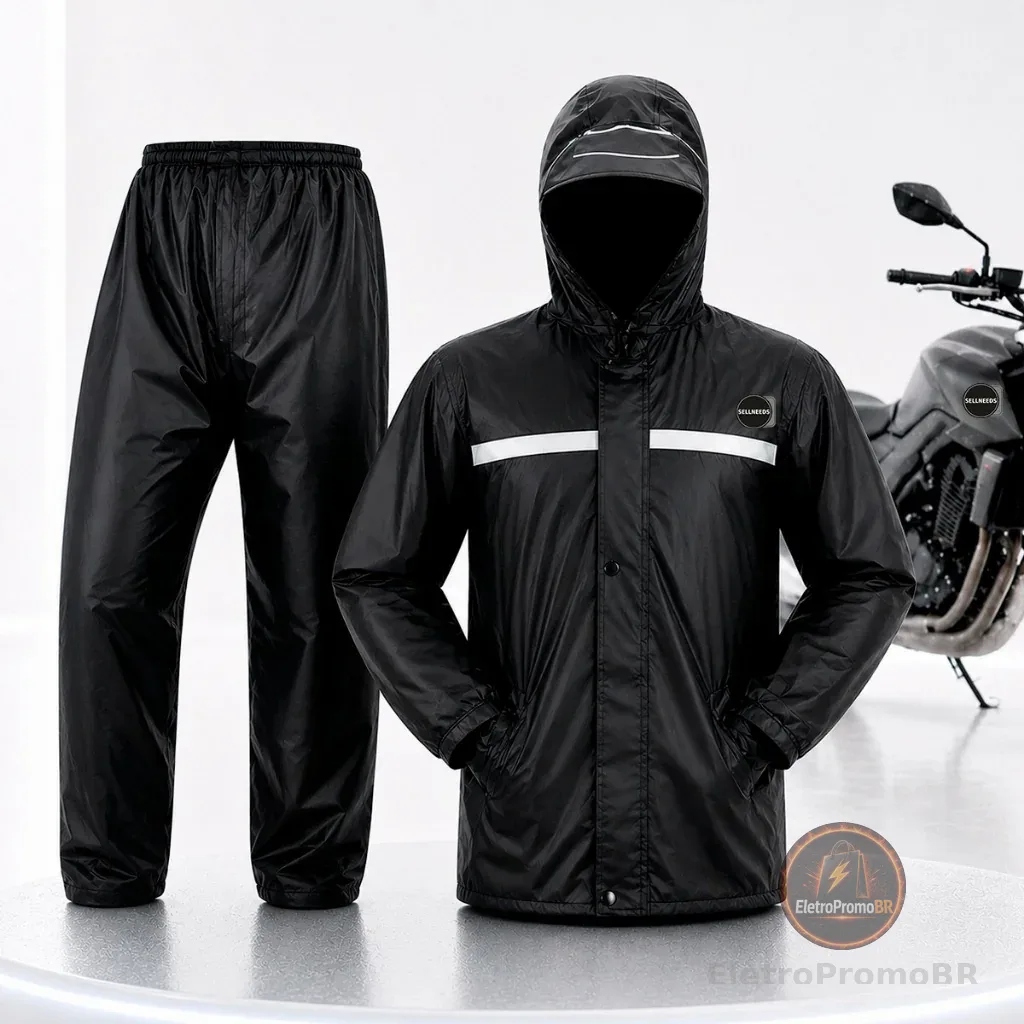 Capa De Chuva Moto Motoqueiro Impermeável Reforçada