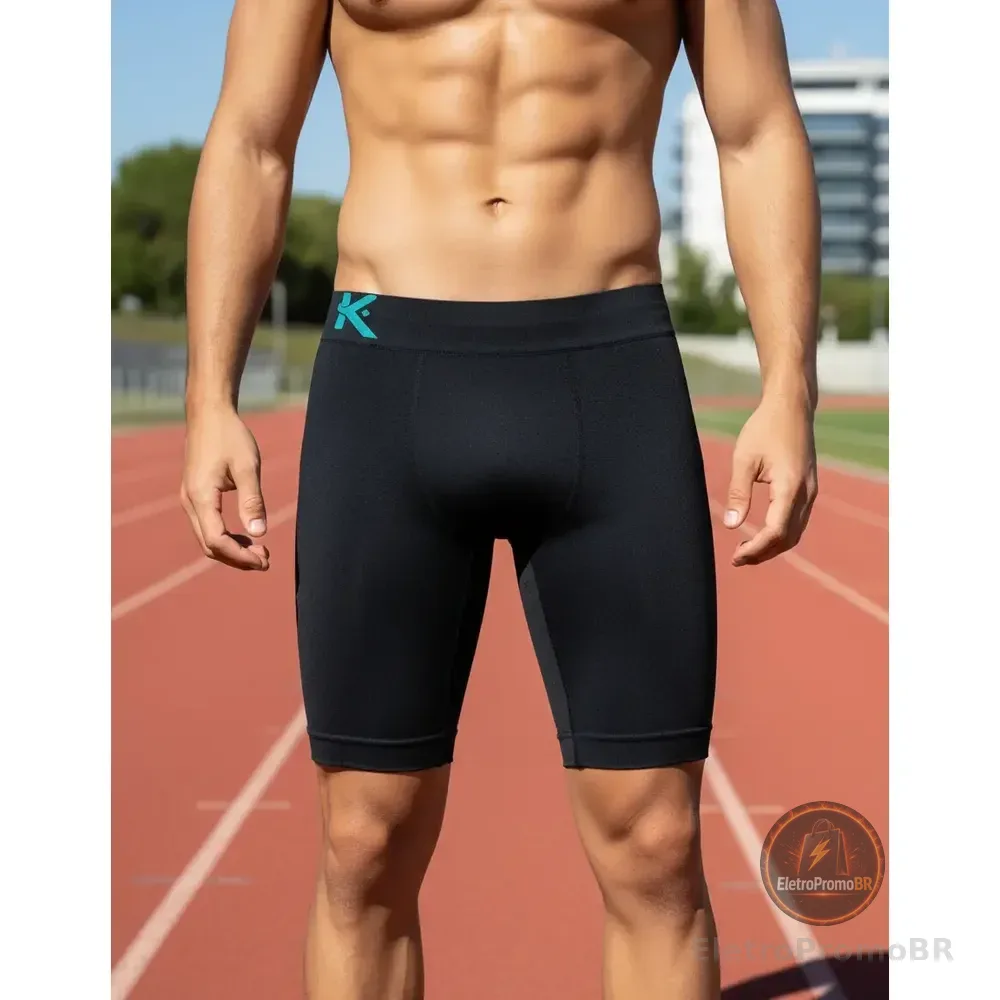 Kit 2 Bermuda Térmica Keeper Anti Assadura Short Corrida 1 Preto/1 Cinza Chumbo G