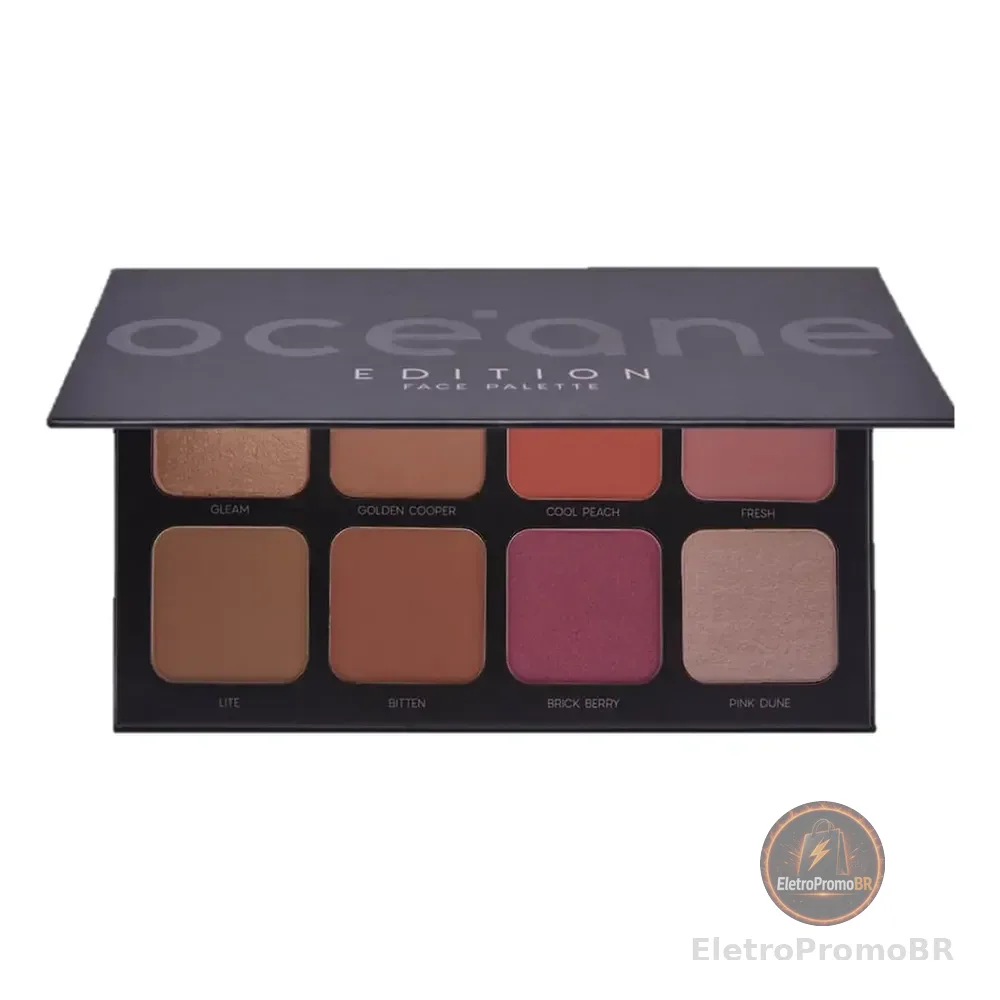 Océane Edition Face Palette - Paleta Iluminador Contorno Bronzer E Blush Multiuso