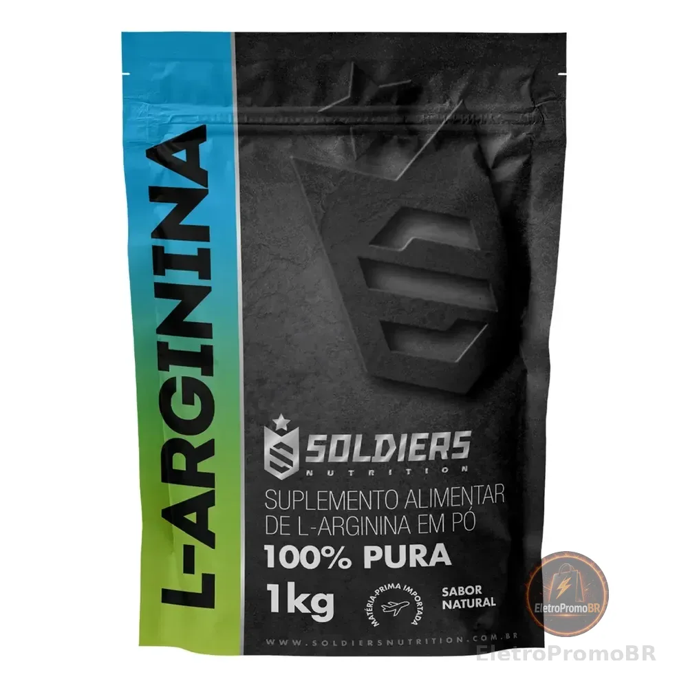 Arginina Em Pó 1kg 100% Pura Soldiers Nutrition Performance E Recuperação Muscular Sem Sabor