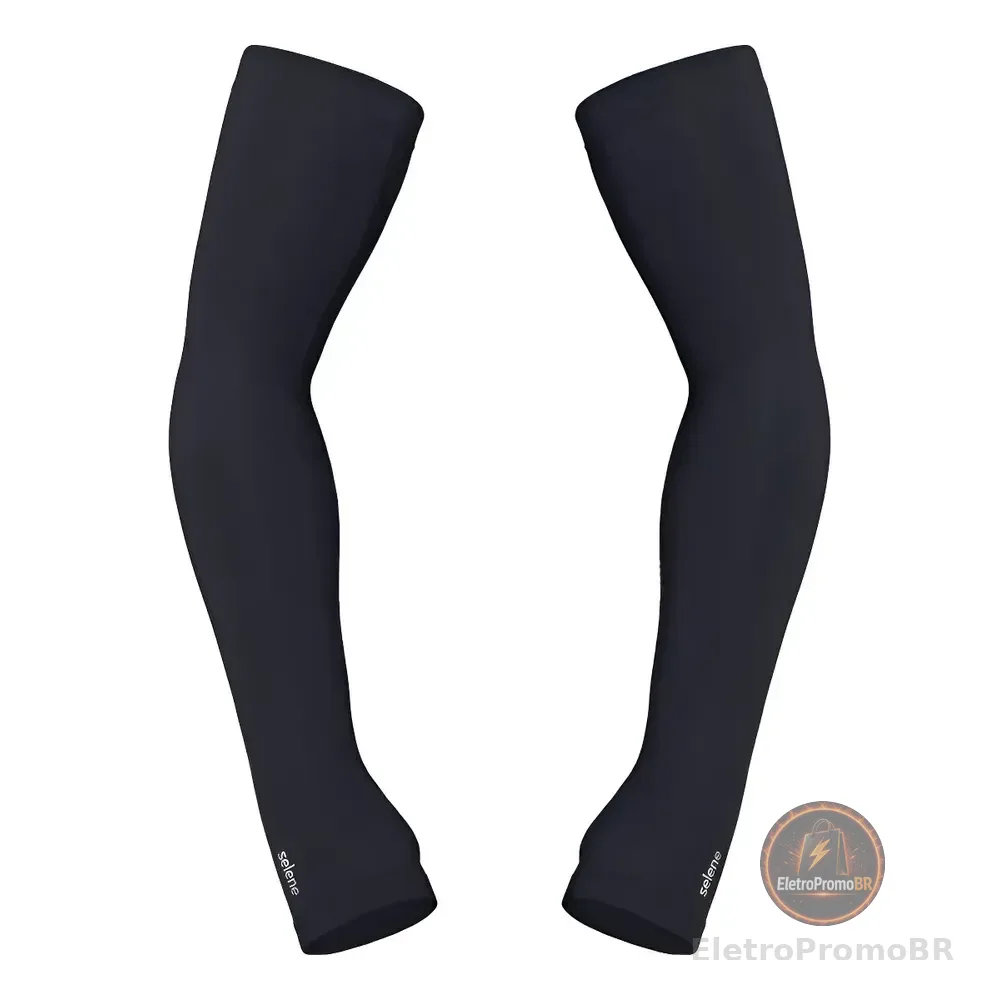 Manguito Selene Esportivo Uv50+ Unissex Cor Preto Tamanho M