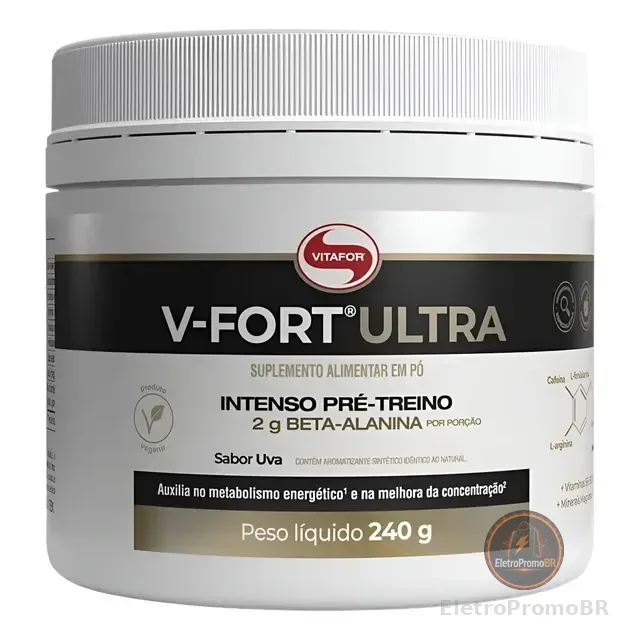 Vitafor | Pré Treino V-fort Ultra | Pote 240gr | V Fort Plus