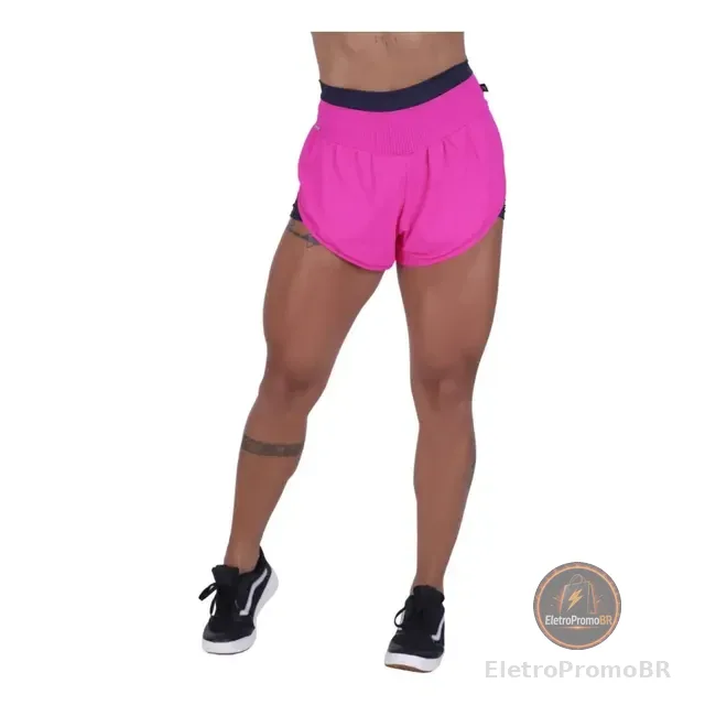Short De Corrida Academia Treino Feminino Poliamida Short In