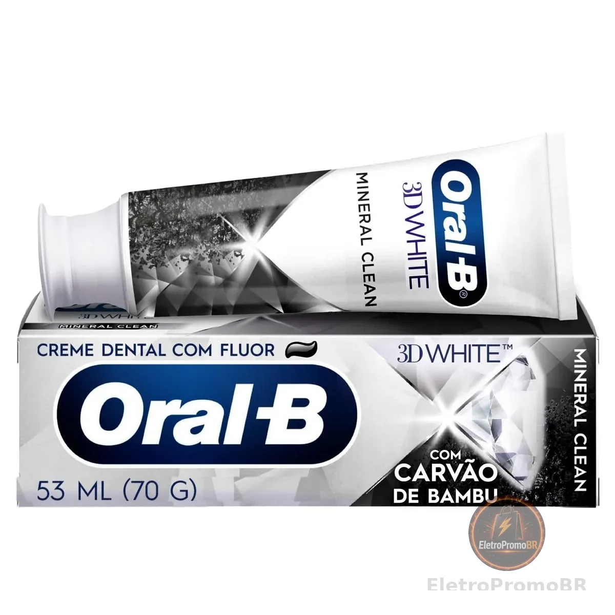 Oral-B Pasta de Dente 3D White Mineral Clean Carvão de Bambu 70 g