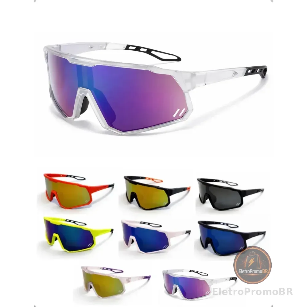 Oculos Polarizado Esportivo De Sol Ciclismo Corrida Uv400 Nf Transparente/preto