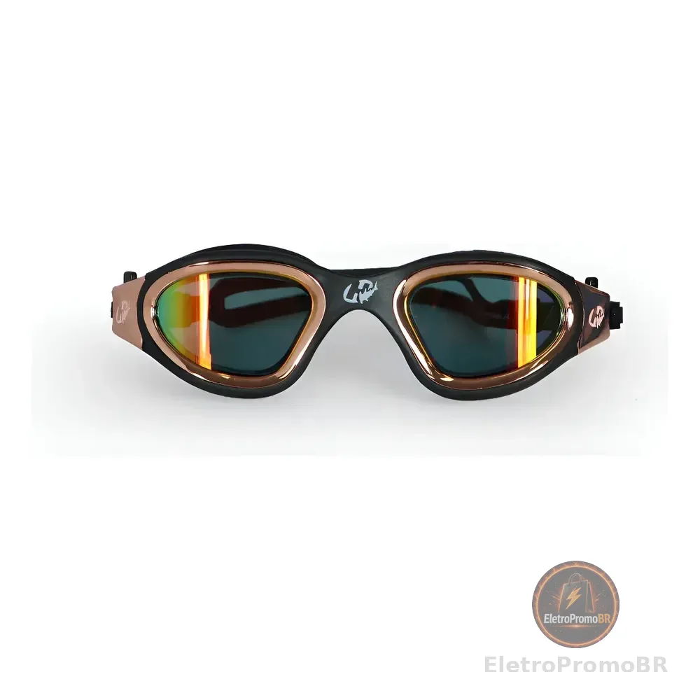 Óculos De Natação Zenith Mirror Fogfend Profissional Cor Preto/ouro Rosa