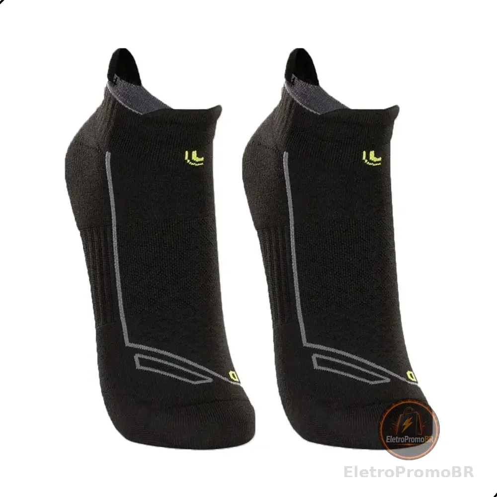 Kit 2 Pares Meia Lupo Dry Soquete Curto Anti Bolhas Corrida Preto M (37-40)