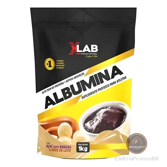 Albumina - Xlab 1kg Refil Pó De Clara De Ovo Vários Sabores