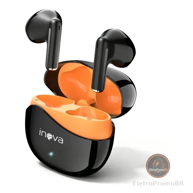 Fone De Ouvido Sem Fio Bluetooth 5.4 Inova Tws Preto