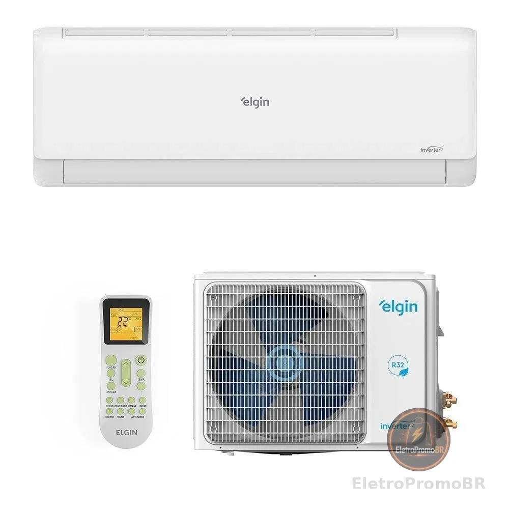 Ar-condicionado Split Inverter Ii 9000 Btus Elgin Eco com Wi-fi Integrado High Wall Quente e Frio Hjqi09c2wb/hjqe09c2cb 220v