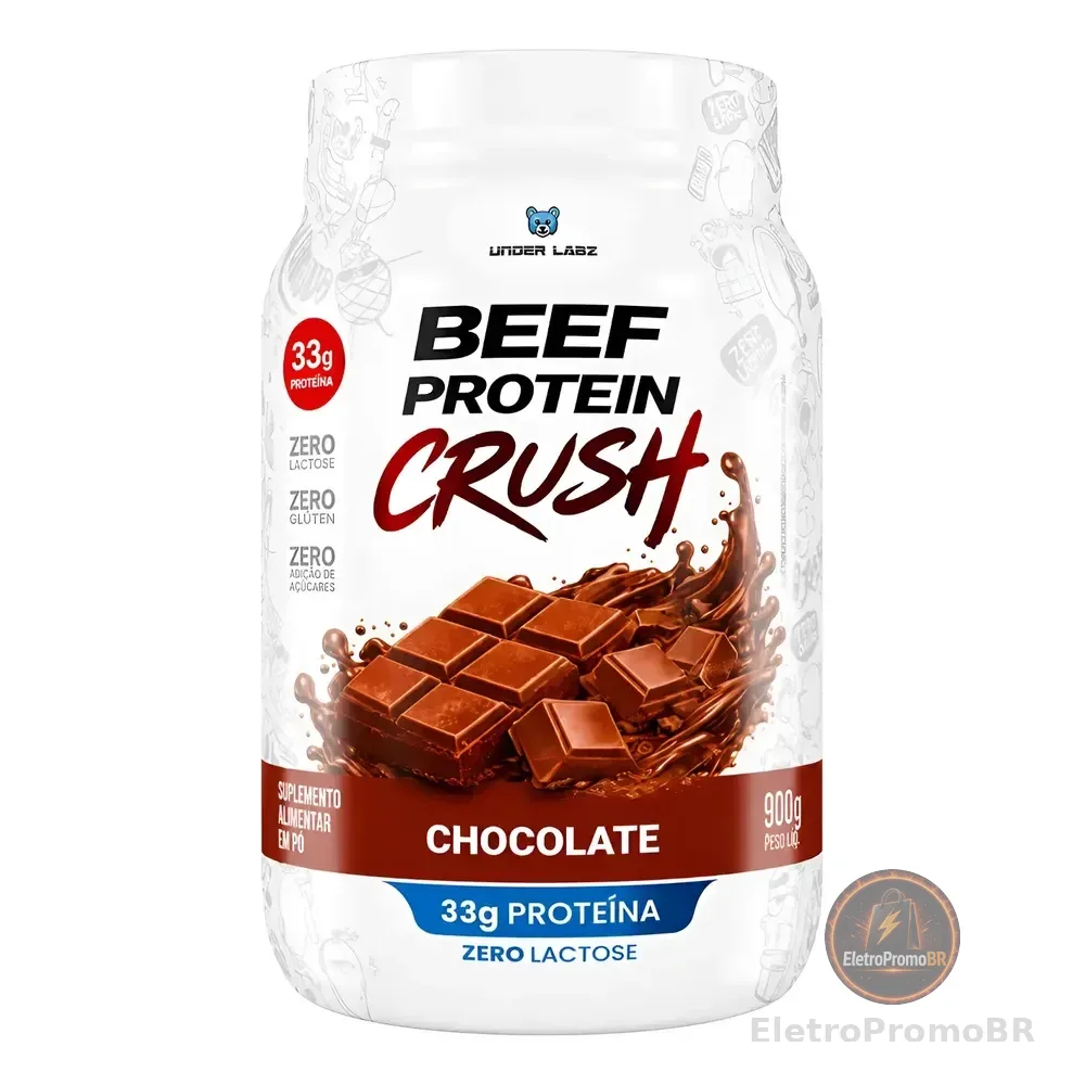 Beef Protein Crush Under Labz Whey Isolado Hidrolisada Carne Chocolate 910g