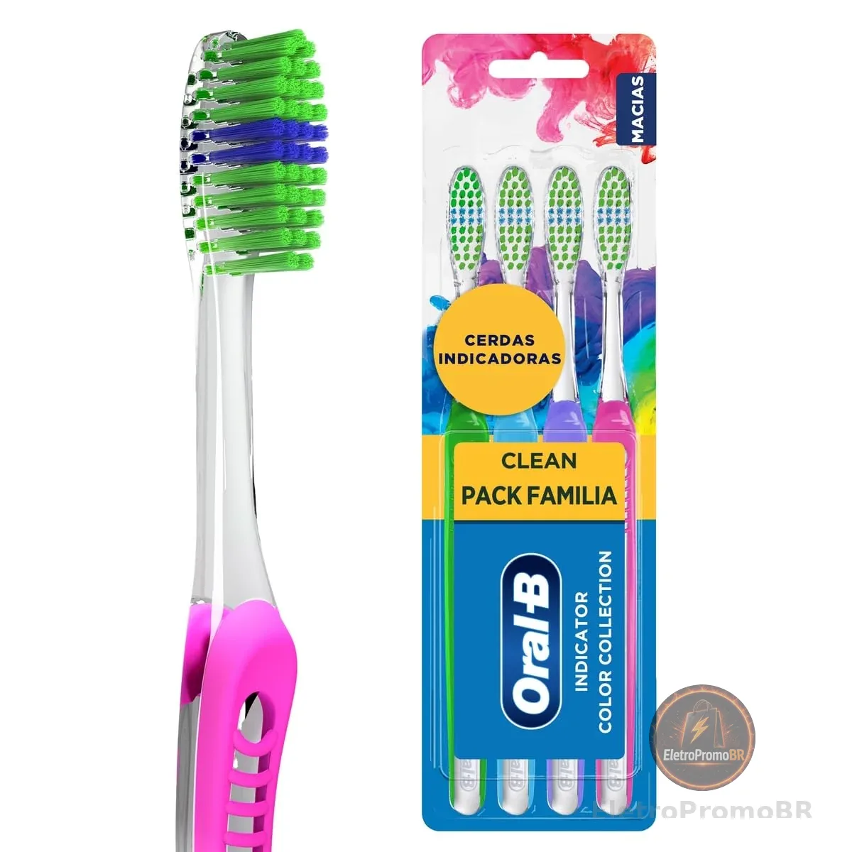 Oral-B Escova de Dente Clean Indicator, 4 Unidades