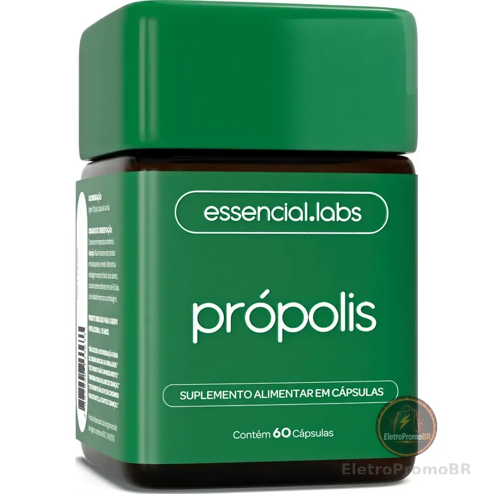 Própolis Verde Com 1000mg Por Dose - Extrato Com Máxima Concentração E Pureza - 60 Cápsulas Sem Sabor