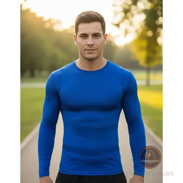 Camisa Manga Longa Uv 50+ Proteção Uva Uvb Slim Segunda Pele