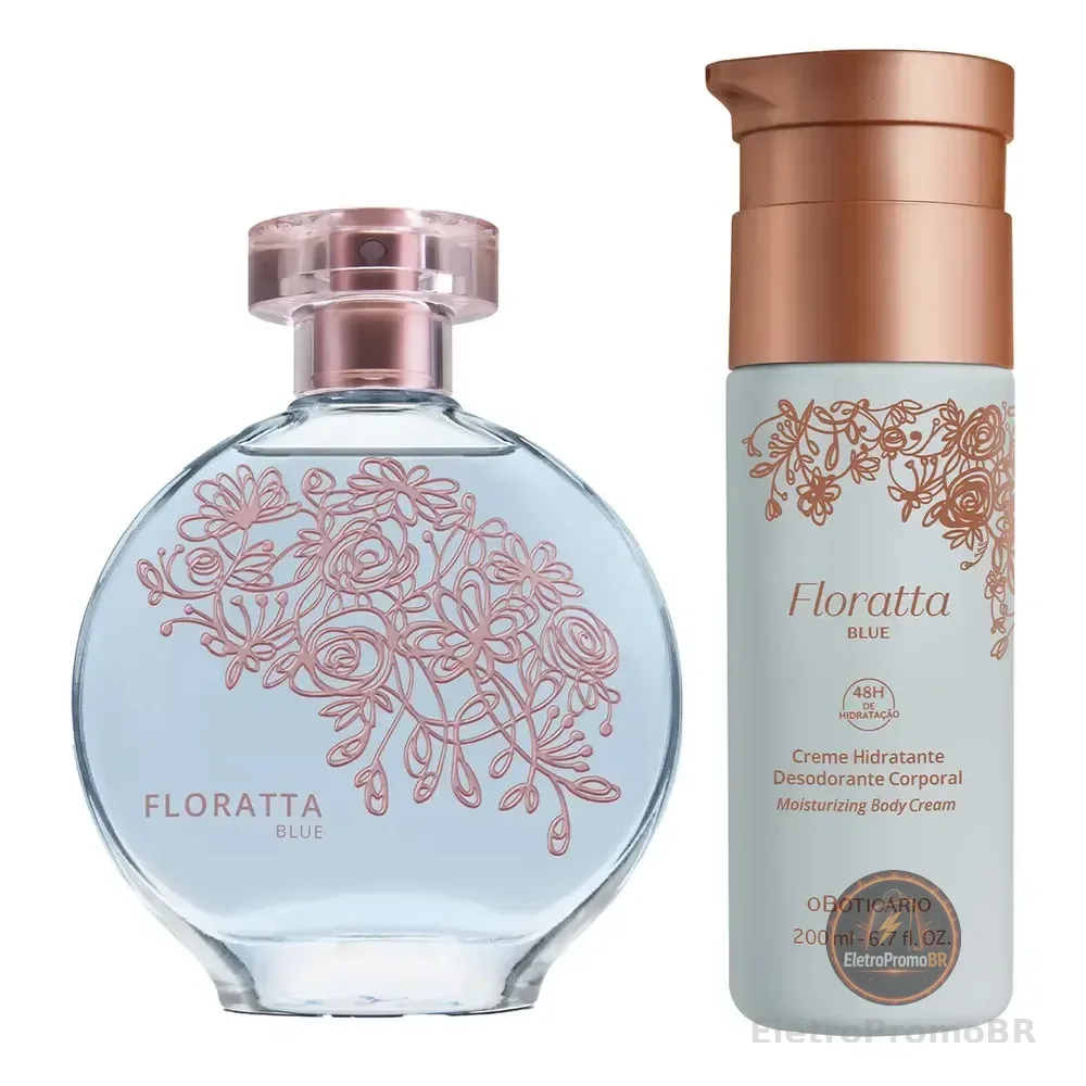 Floratta Blue Colônia 75ml + Creme 200ml Floral