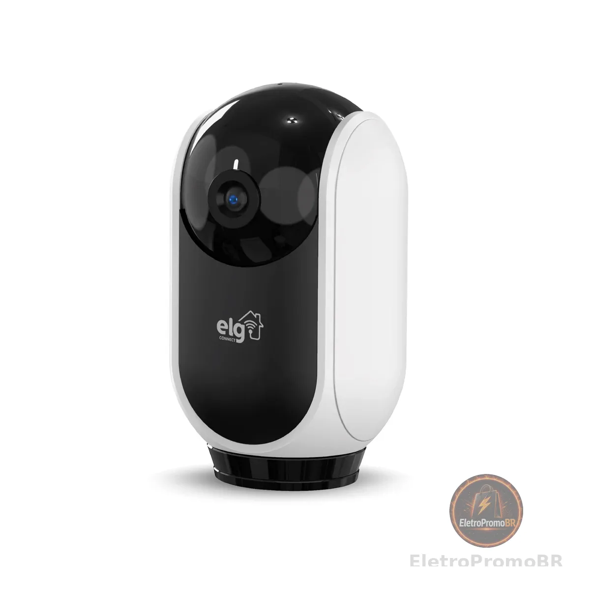 ELG, SHCR600, Câmera Robô 360° Full HD 1080P Inteligente, Conexão WI-FI 2.4GHz, Compatível com Alexa, Áudio Bidirecional, Zoom Digital 6x, Branco