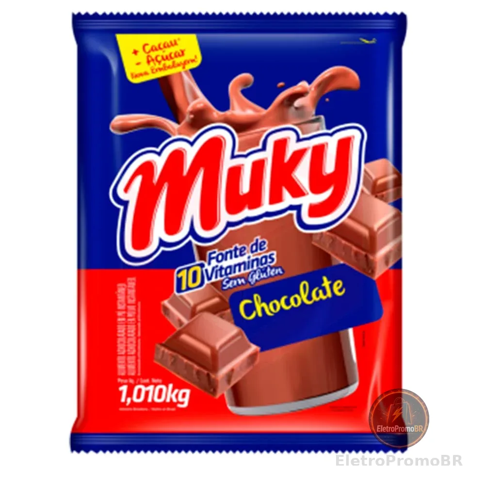 Muky – Achocolatado em Pó Sabor Chocolate 1010g | Fórmula Original | Rico em Vitaminas e Ferro | Preparo Rápido com Leite