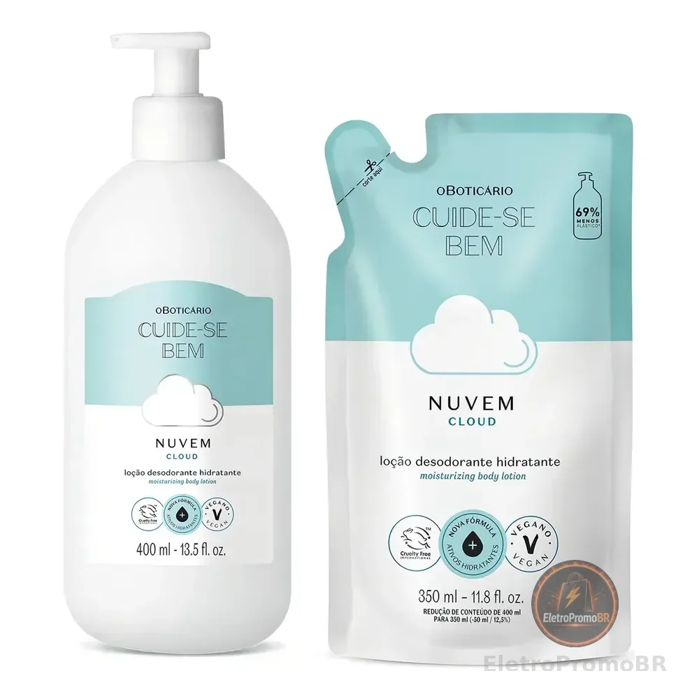 Kit Cuide-se Bem Nuvem: Loção Corporal 400ml + Refil Neutra
