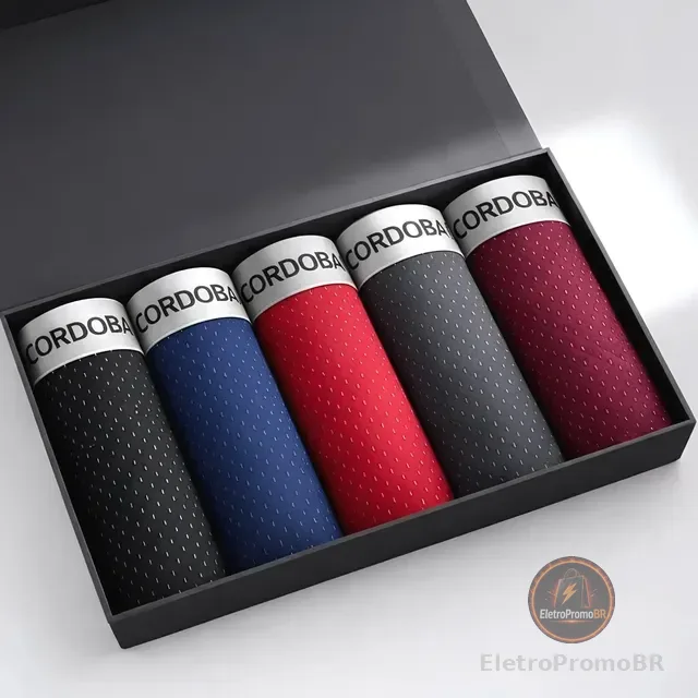 Kit 5 Cuecas Masculinas Dry Fit Lisas Variadas Microfibra