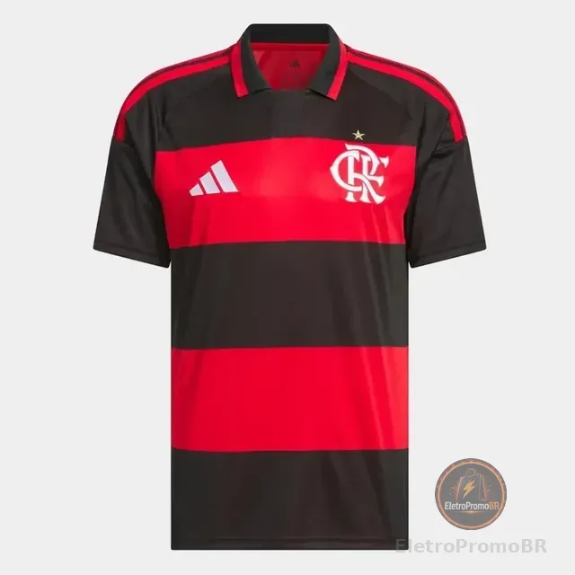 Camisa adidas Futebol Torcedor Masculino Flamengo Jz8886 Vermelho Caveira M Lisa