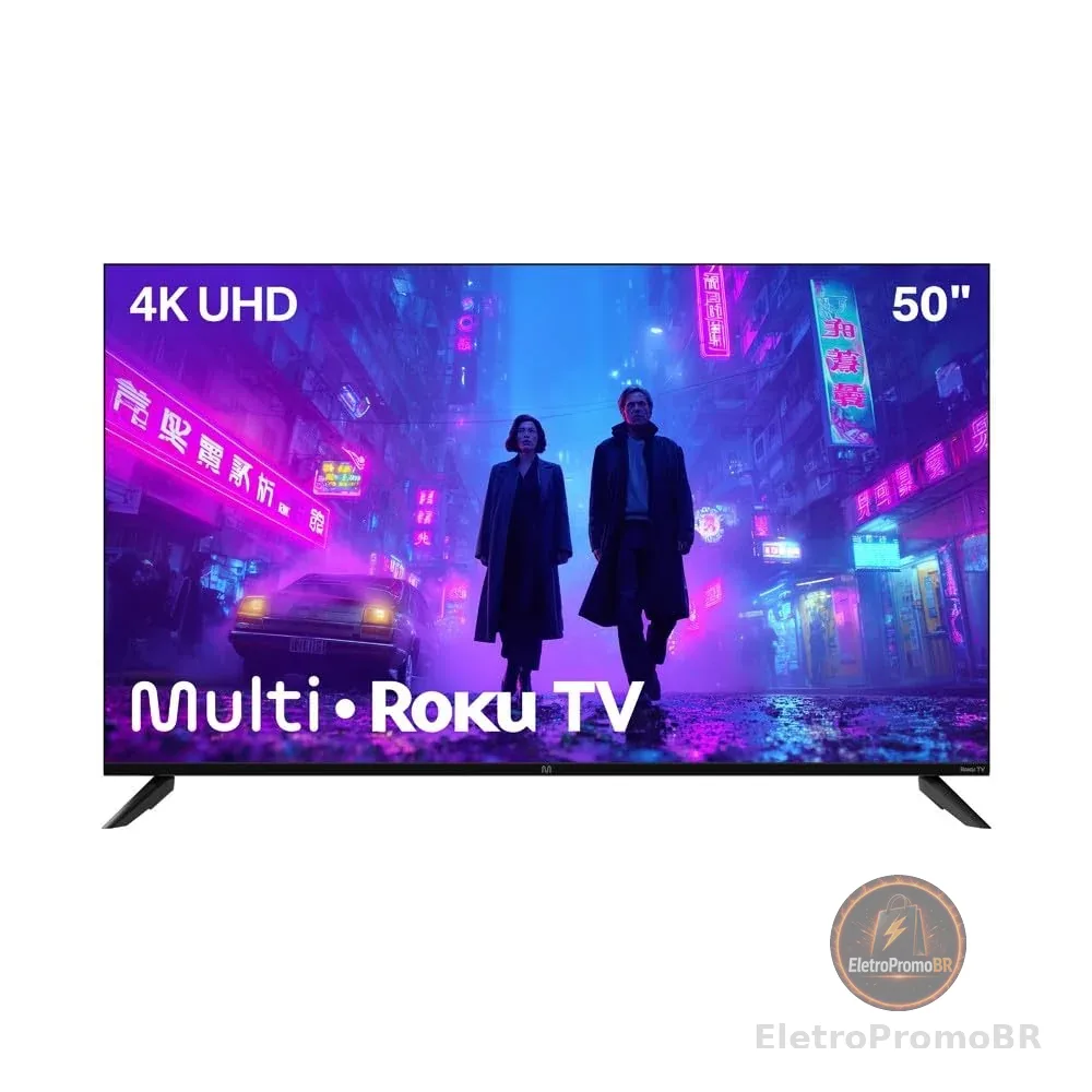 Smart TV 50" Roku Multi 4K Compatível com Alexa e Google Home