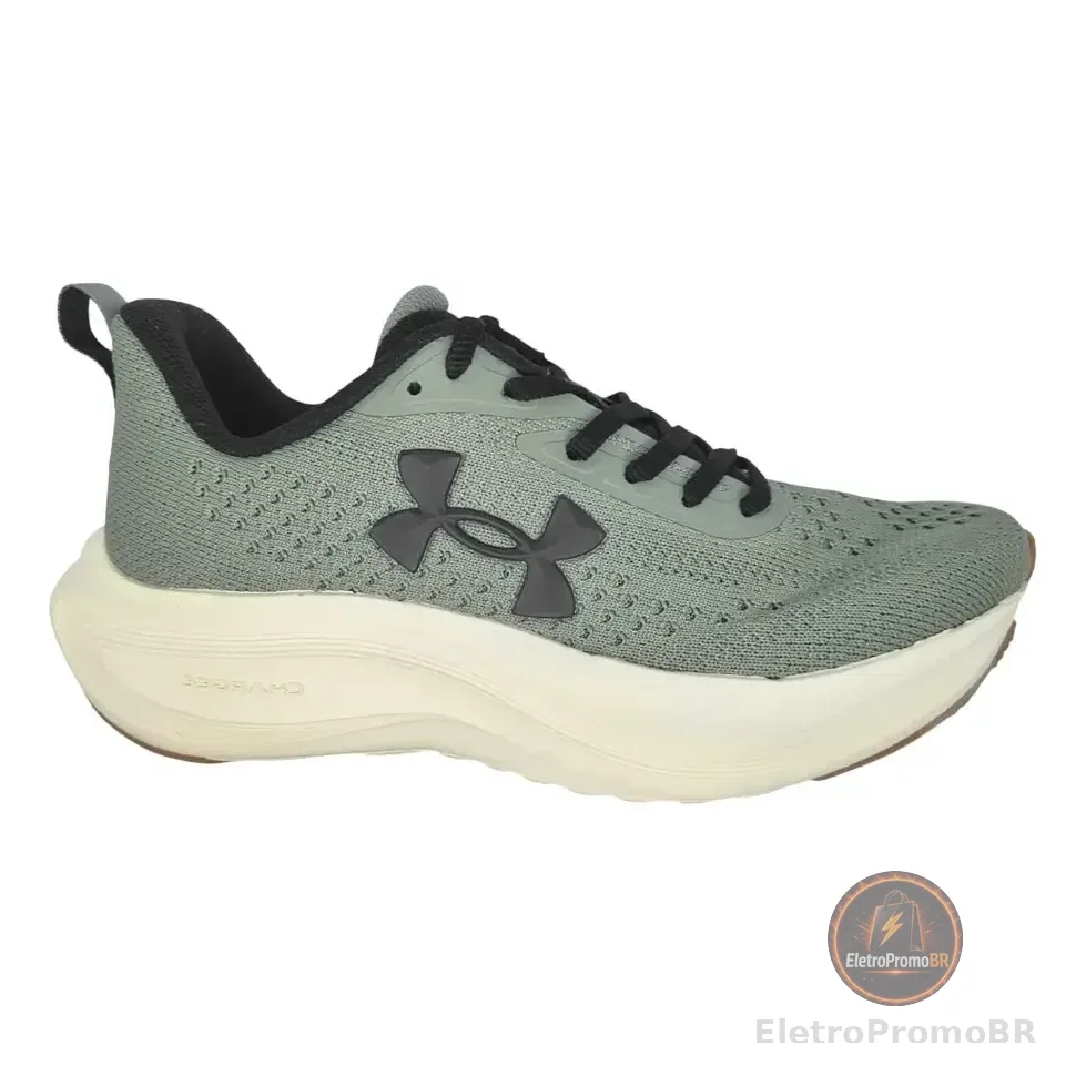 Tênis De Corrida Masculino Under Armour Charged Sunny Verde/preto Lisa 41 Br
