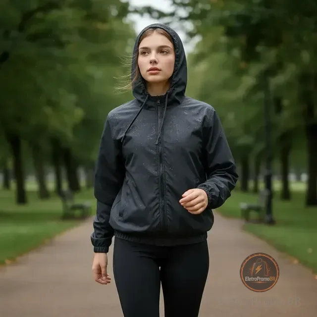 Corta Vento Feminino Impermeável Com Capuz Leve Casual Moda