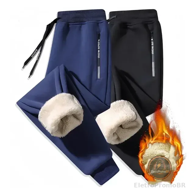 Calça Moletom De Lã Grossa - Pronta Entrega