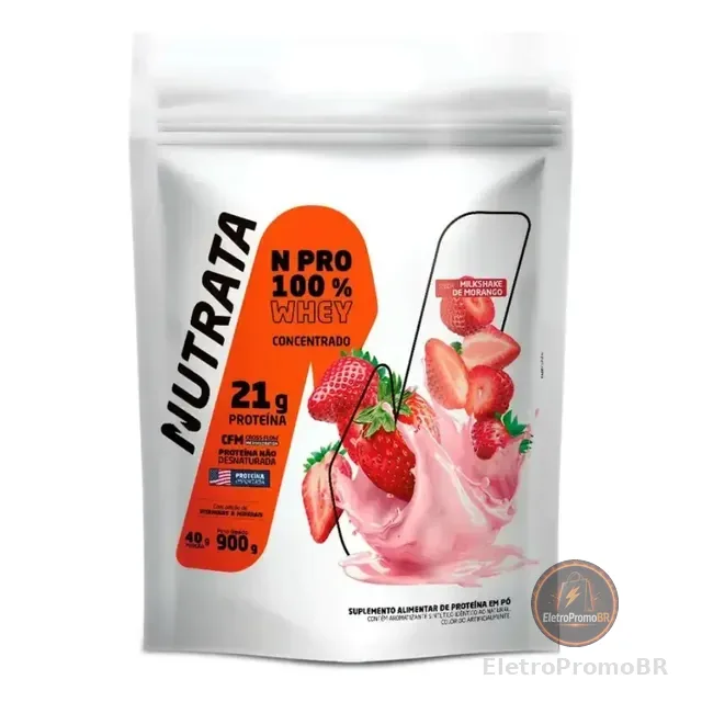 Whey Npro 100% Concentrado Refil 900g - Nutrata - Oferta