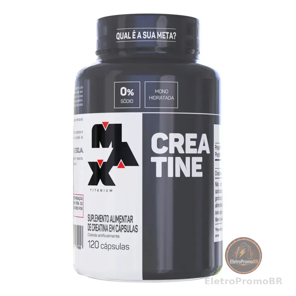 Suplemento Em Cápsulas Max Titanium Creatina Pote 120 Caps Sem Sabor
