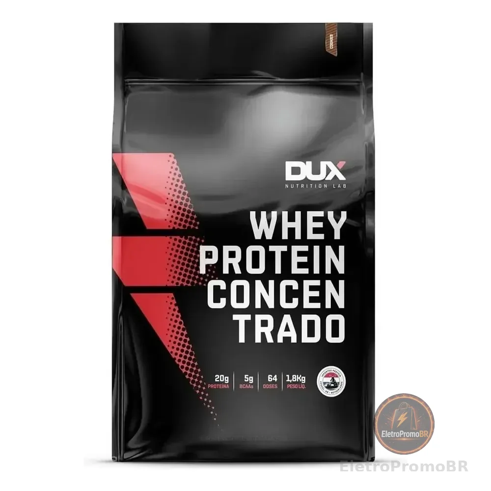 Whey Protein Concentrado Refil 1,8 Kg Sabor Cookies - Dux Human Health Biscoitos
