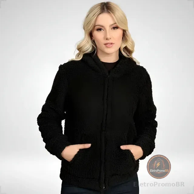 Casaco Feminino Inverno Blusa De Frio Teddy Pelúcia Cores