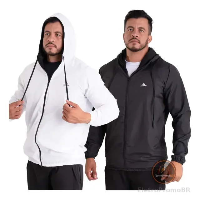 Kit 2 Jaquetas Corta Vento Impermeável Para Corrida Fitness