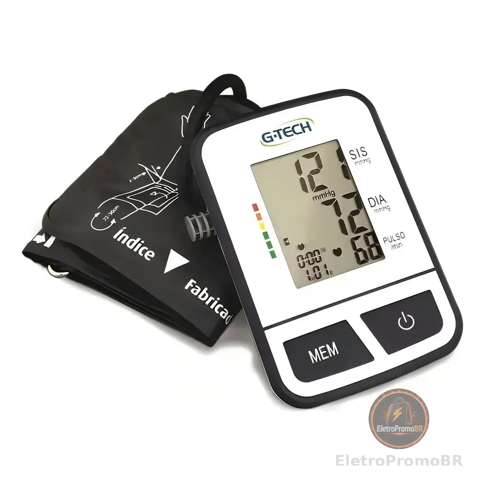 Aparelho De Medir Pressão Digital De Braço G-tech Bsp11 Cor Branco Com Preto