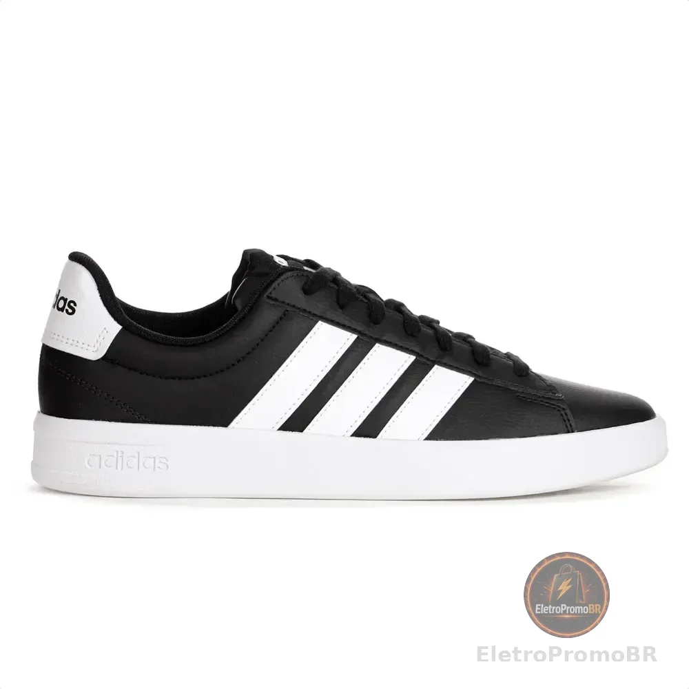 Tênis adidas Grand Court 3.0 E Material Textil Preto Preto 40 Br