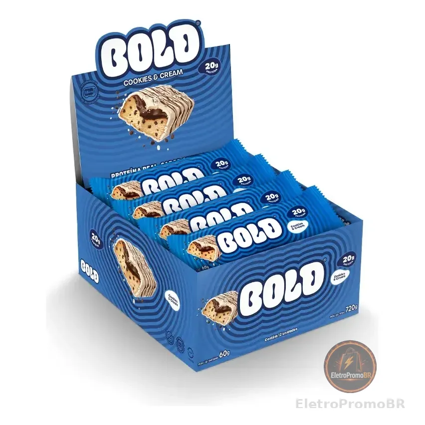 Barra De Proteína Bold Cookies & Cream - 12 Unid.