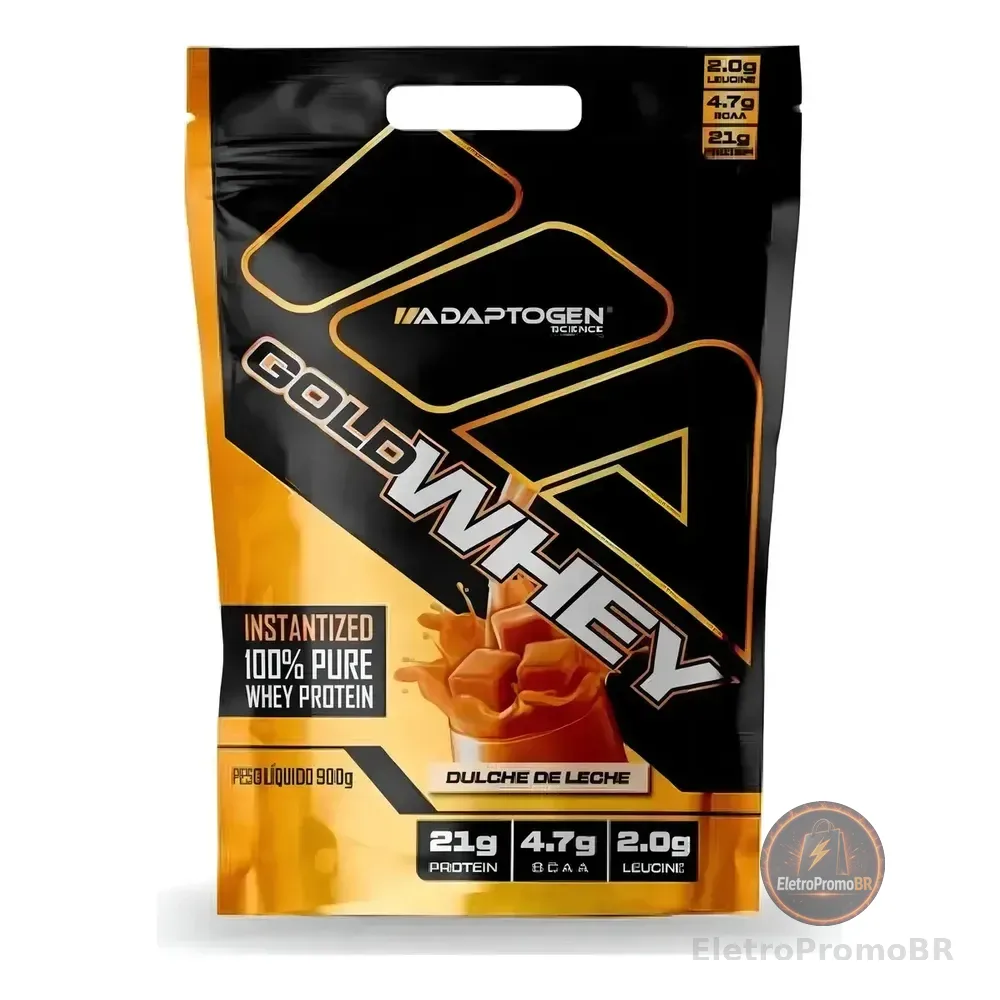Gold Whey 100% Refil 900g Sabor Doce De Leite Adaptogen Science