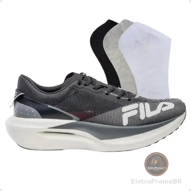 Tênis Fila Racer Carbon 3 Corrida Placa Carbono + Kit Meia
