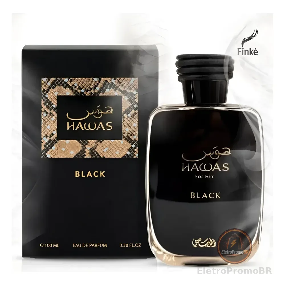 Perfume Árabe Hawas Black Rasasi Masculino 100ml Edp