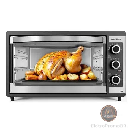 Forno Elétrico Britânia 52l Dupla Resistência Bfe55p 127v Preto