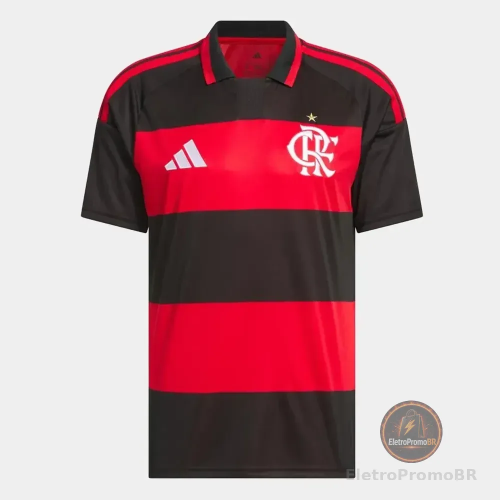 Camisa adidas Futebol Torcedor Masculino Flamengo Jz8886 Vermelho Caveira M Lisa