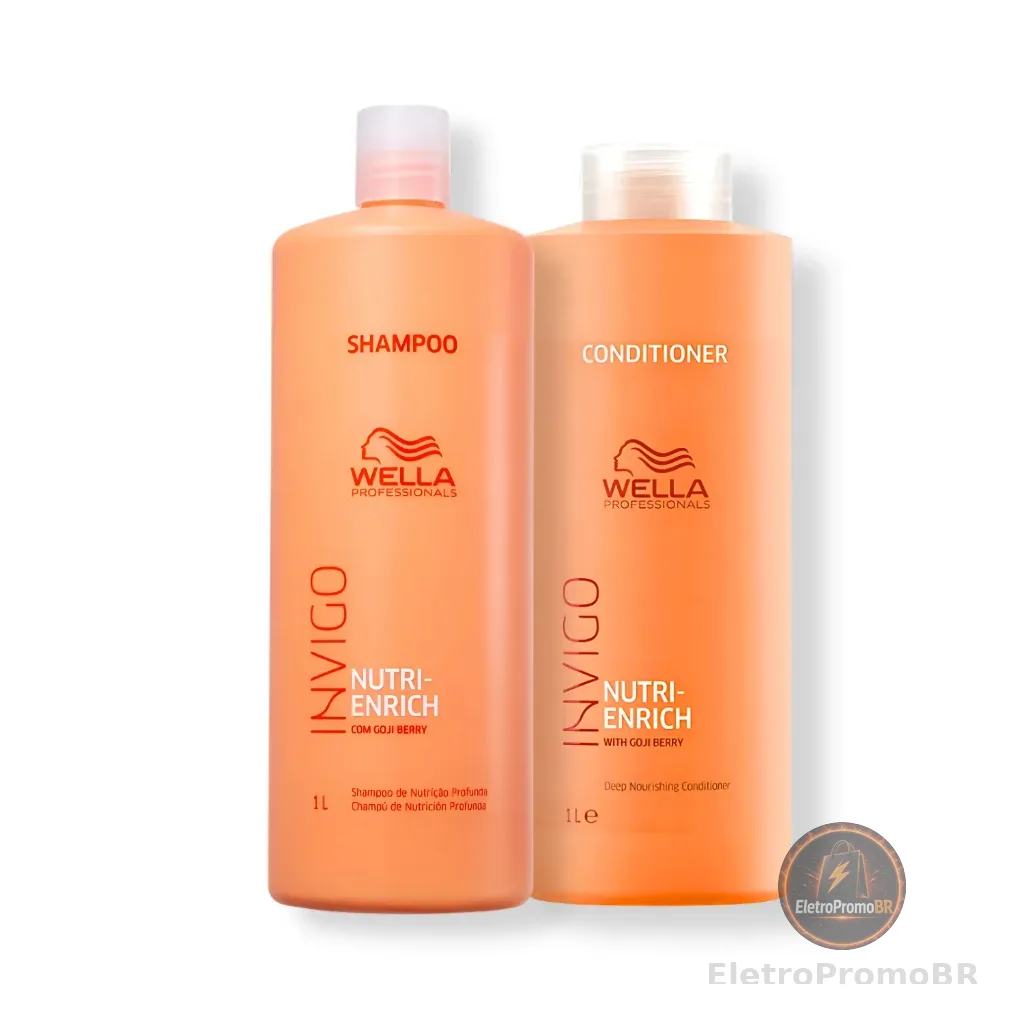 Kit Wella - Shampoo 1L e Condicionador 1L Enrich