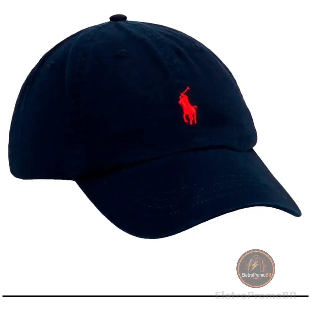 Boné Rl Original Importado Logo Bordado Aba Curva Ajustável Marinho Unico
