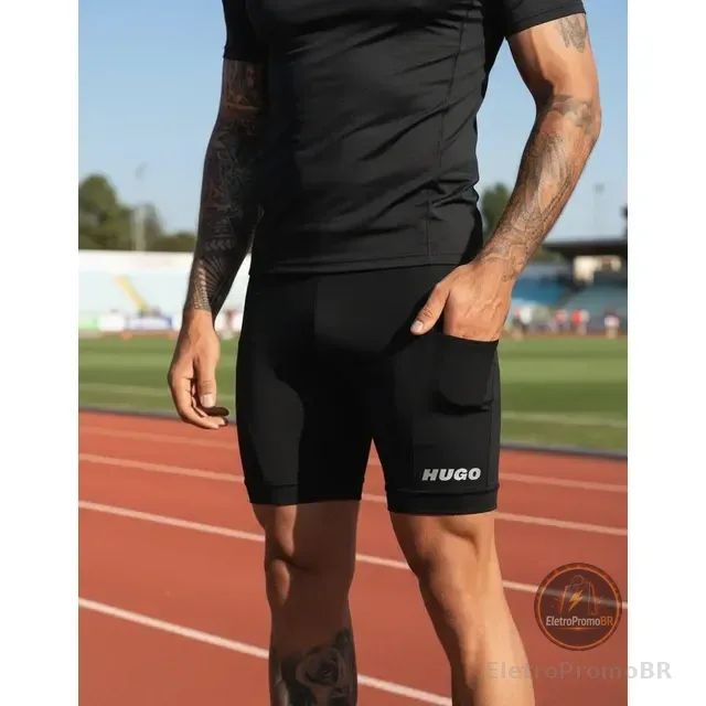 Bermuda De Compressão Masculina Personalizada Alta Qualidade