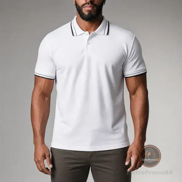 Camisa Gola Polo Masculina Pique Premium Algodão Confortável