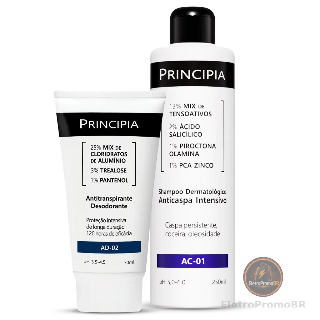Principia Kit Shampoo Anti Caspa + Antitranspirante AD-02