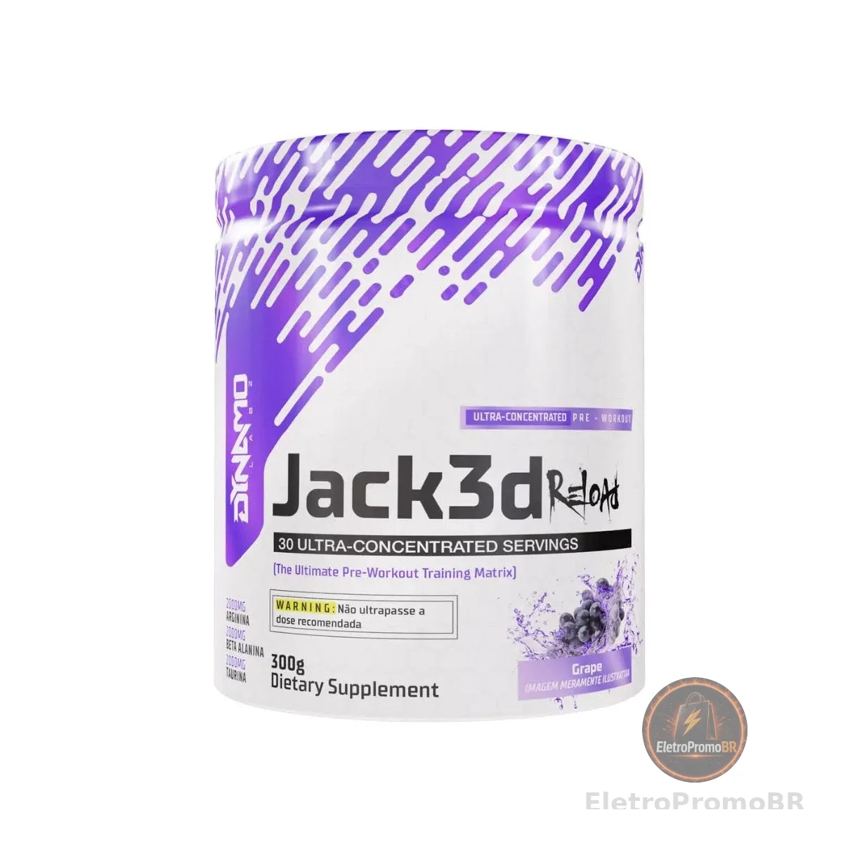 Pré Treino JACK3D Reload 300g Dynamo Labz (Uva)