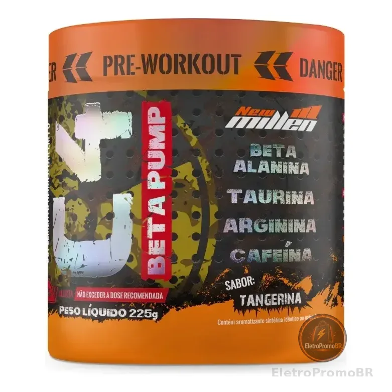 Pré Treino C4 Beta Pump 225g New Millen (top) - Sabor Tangerina