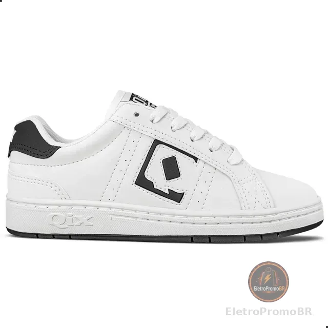 Tênis Qix Combat Retro Unissex | Branco Preto