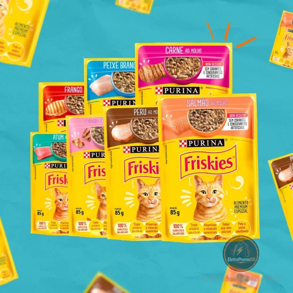 Ração Úmida Nestlé Purina Friskies Sachê para Gatos 85g Caixa 15 Unidades